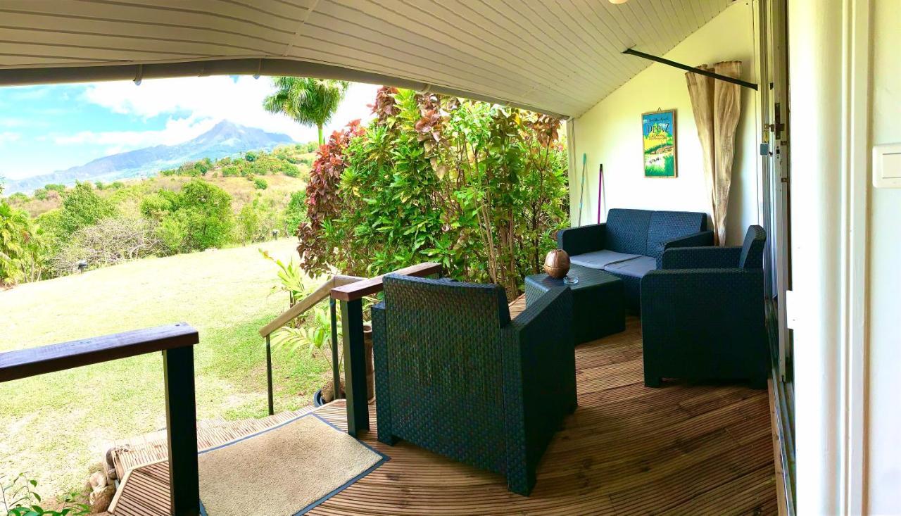 Lodge Colibris Piscine Privee Vue Panoramique Mer Et Montagne Pelee , 500 M Plage Dans Un Parc , Calme Assure Ideal Pour Decouvrir Le Nord Caraibes 르 카르베 외부 사진